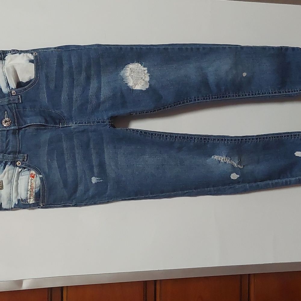 Diesel girls skinny dark wash denim pants